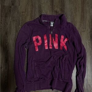 Y2K Victoria's Secret PINK quarter zip sweatshirt